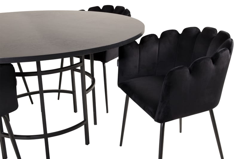 Copenhagen Matgrupp med 4 Limhamn Matstolar Svart - Furniture Fashion - Möbler - Bord & matgrupper - Matgrupper