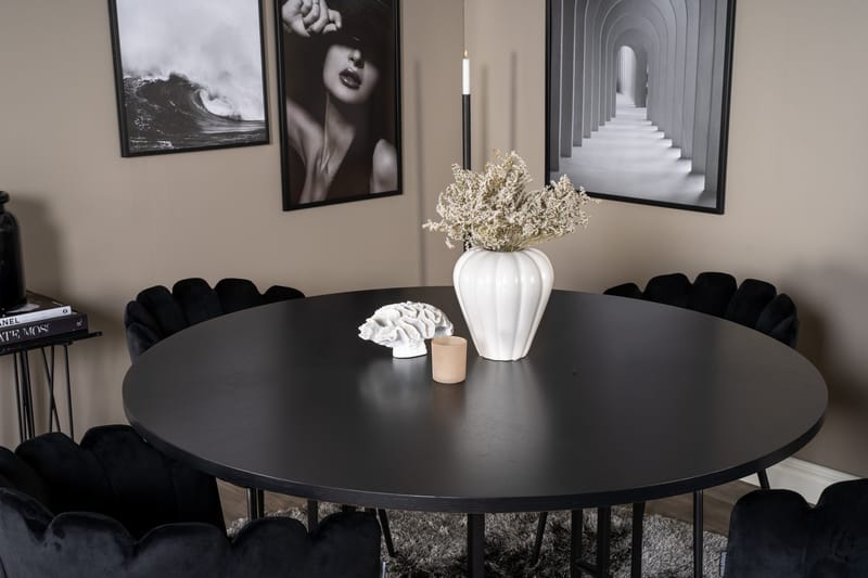 Copenhagen Matgrupp med 4 Limhamn Matstolar Svart - Furniture Fashion - Möbler - Bord & matgrupper - Matgrupper