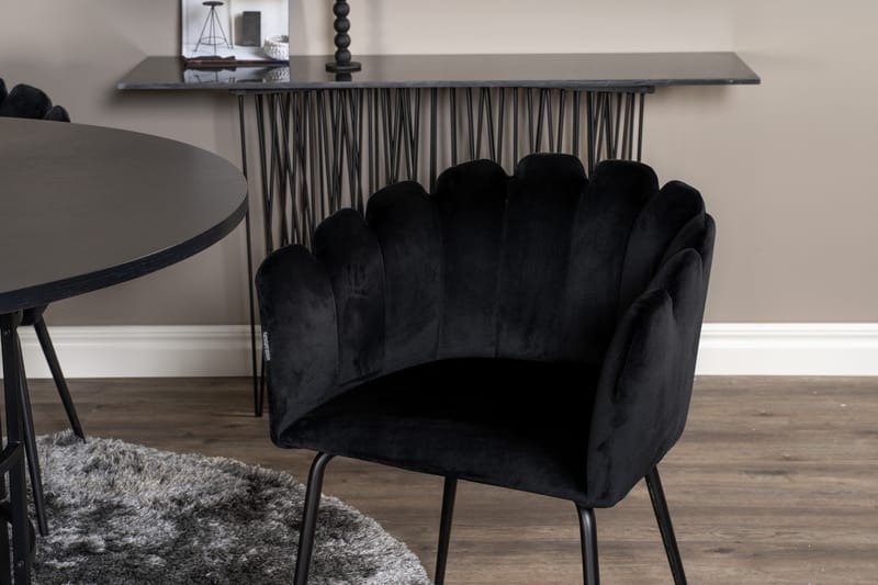 Copenhagen Matgrupp med 4 Limhamn Matstolar Svart - Furniture Fashion - Möbler - Bord & matgrupper - Matgrupper