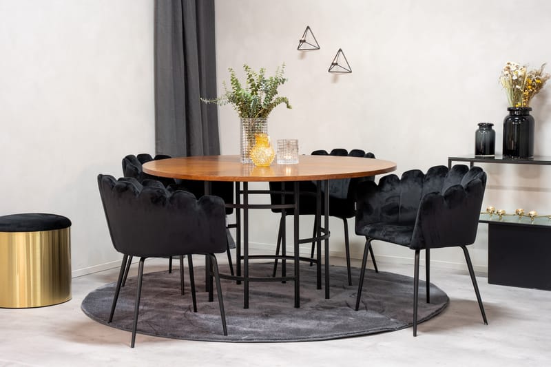 Copenhagen Matgrupp med 4 Limhamn Matstolar Svart - Furniture Fashion - Matgrupper