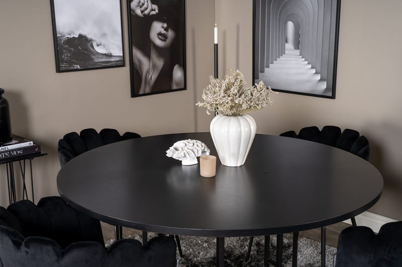 Copenhagen Matgrupp med 4 Limhamn Matstolar Svart - Furniture Fashion - Möbler - Bord & matgrupper - Matgrupper