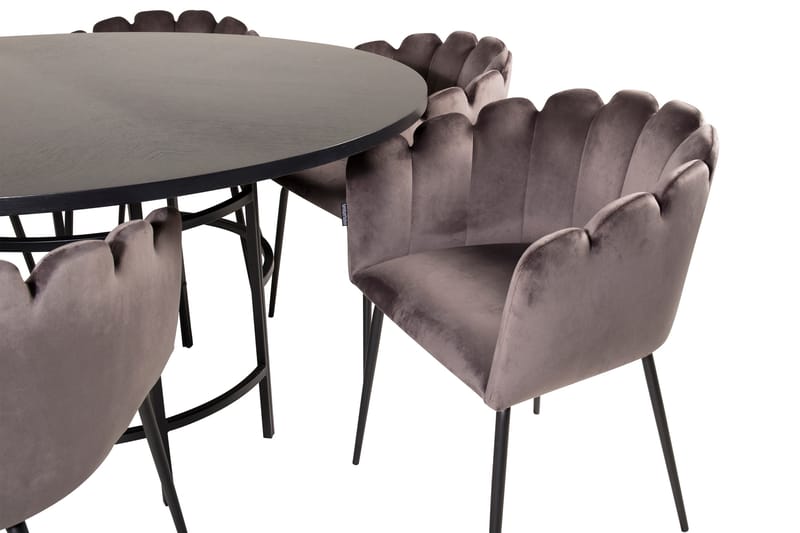 Copenhagen Matgrupp med 6 Limhamn Matstolar Grå - Furniture Fashion - Matgrupper