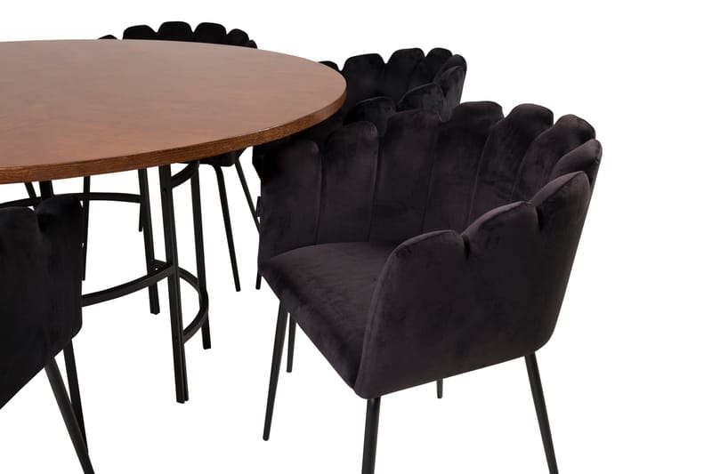 Copenhagen Matgrupp med 6 Limhamn Matstolar Svart - Furniture Fashion - Matgrupper