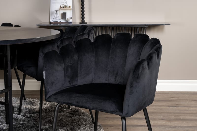 Copenhagen Matgrupp med 6 Limhamn Matstolar Svart - Furniture Fashion - Möbler - Bord & matgrupper - Matgrupper