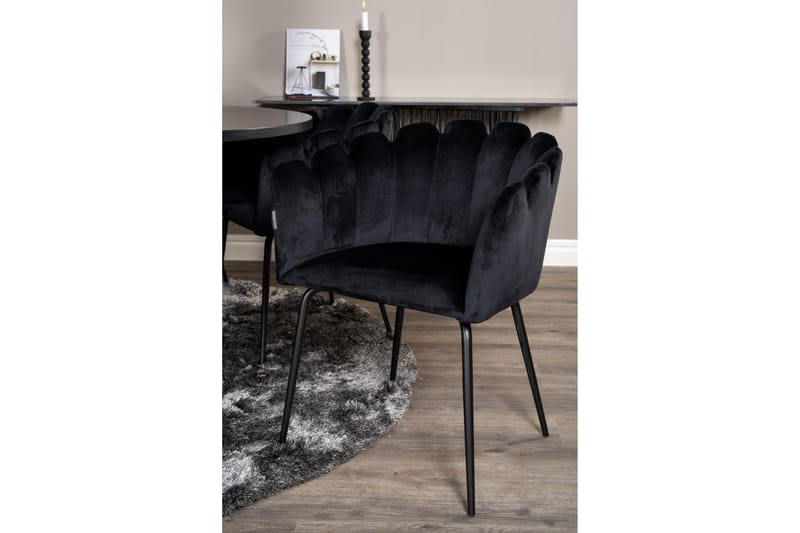 Copenhagen Matgrupp med 6 Limhamn Matstolar Svart - Furniture Fashion - Möbler - Bord & matgrupper - Matgrupper