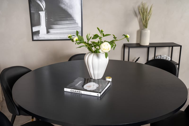 Copenhagen Matgrupp med 6 Valera Matstolar Mässing/Svart - Furniture Fashion - Möbler - Bord & matgrupper - Matgrupper