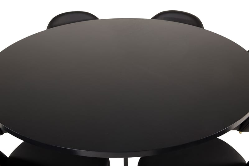 Copenhagen Matgrupp med 6 Valera Matstolar Mässing/Svart - Furniture Fashion - Möbler - Bord & matgrupper - Matgrupper