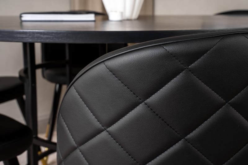 Copenhagen Matgrupp med 6 Valera Matstolar Mässing/Svart - Furniture Fashion - Möbler - Bord & matgrupper - Matgrupper