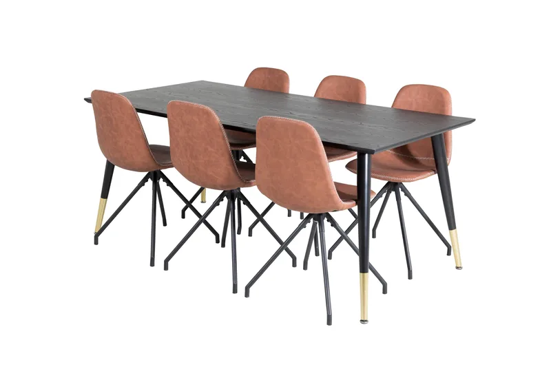 Daicy Matbord 180 cm med 6 st Ypas Matstol, undefined