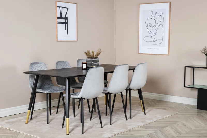 Daicy Matbord 180 cm med 6 st Ypas Matstol - Möbler - Bord & matgrupper - Matgrupper