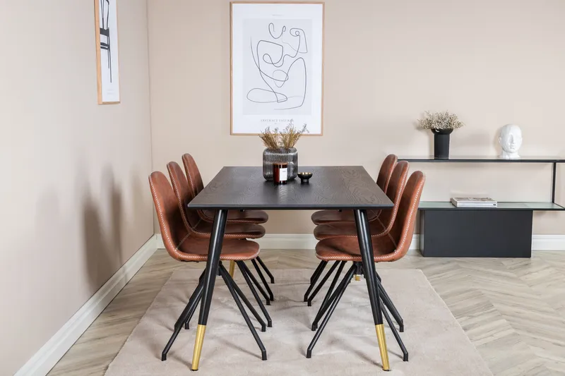 Daicy Matbord 180 cm med 6 st Ypas Matstol - Möbler - Bord & matgrupper - Matgrupper