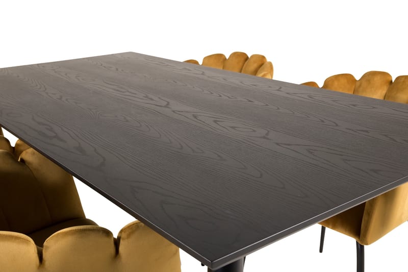 Daicy Matgrupp 180 cm med 4 Limhamn Matstolar Gul - Furniture Fashion - Möbler - Bord & matgrupper - Matgrupper
