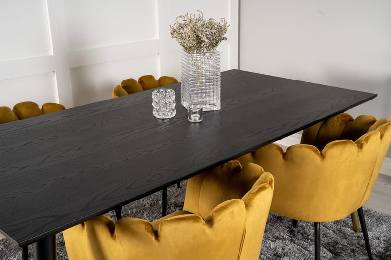 Daicy Matgrupp 180 cm med 4 Limhamn Matstolar Gul - Furniture Fashion - Möbler - Bord & matgrupper - Matgrupper