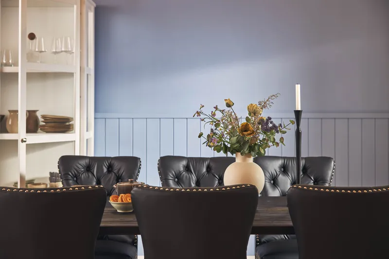 Dijon Matgrupp 200 cm inkl 6 Bergviken Stolar Konstläder - Brun - Möbler - Bord & matgrupper - Matgrupper