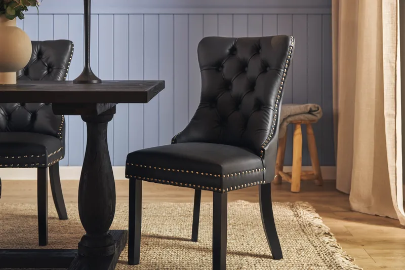 Dijon Matgrupp 200 cm inkl 6 Bergviken Stolar Konstläder - Brun - Möbler - Bord & matgrupper - Matgrupper