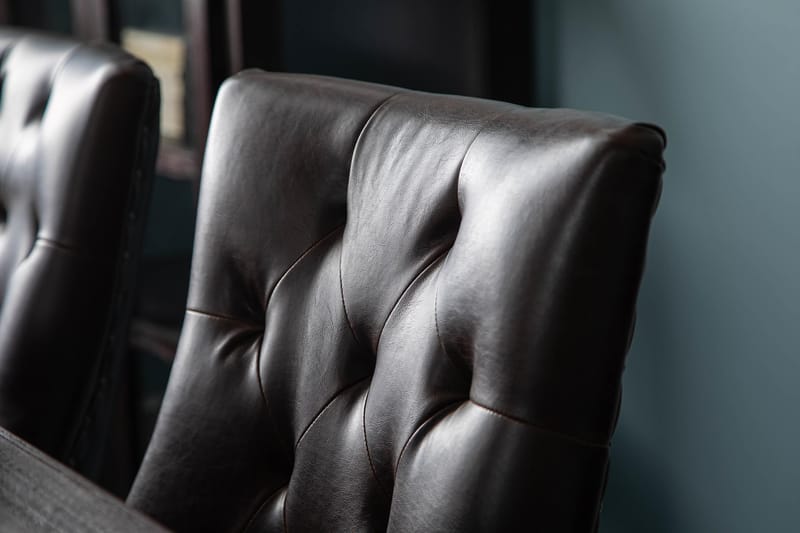 Dijon Matgrupp 200 cm med 6 Tuva Fåtölj - Vintage Trä / Brun Pu - Möbler - Bord & matgrupper - Matgrupper