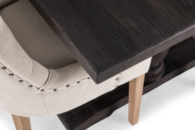 Dijon Matgrupp 200 cm Rektangulär med 6 Viktoria Stolar - Vintage Trä / Beige Trä - Möbler - Bord & matgrupper - Matgrupper