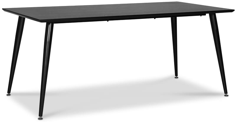 Dipp matgrupp; matbord 180x90 cm med 6 st svarta Castor pinnstolar, Svartbetsad ekfanér