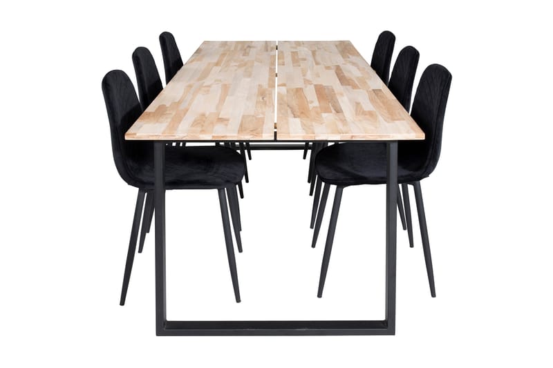 Ezra Matgrupp inkl 6 Ypas Stolar - Trä/Svart - Möbler - Bord & matgrupper - Matgrupper