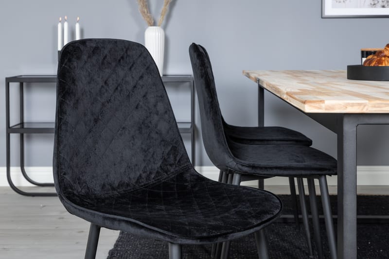 Ezra Matgrupp inkl 6 Ypas Stolar - Trä/Svart - Möbler - Bord & matgrupper - Matgrupper