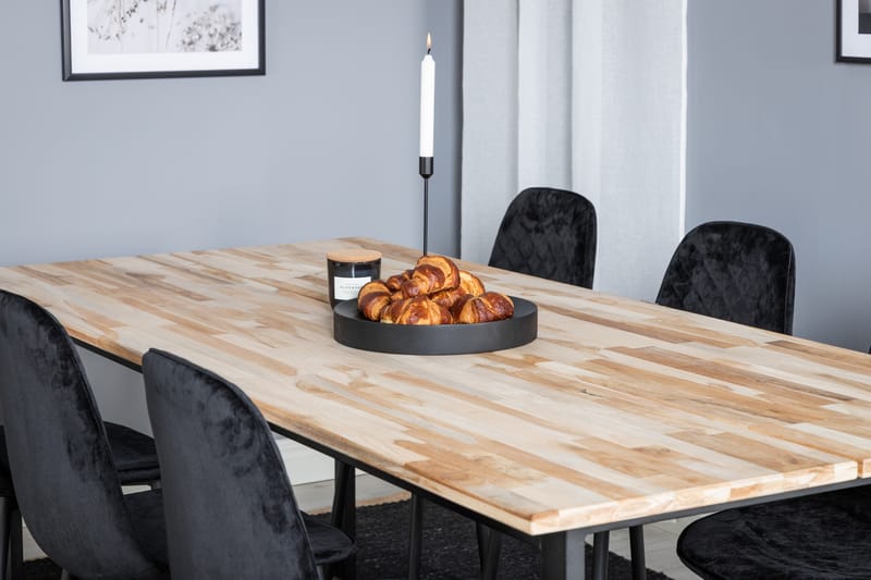 Ezra Matgrupp inkl 6 Ypas Stolar - Trä/Svart - Möbler - Bord & matgrupper - Matgrupper