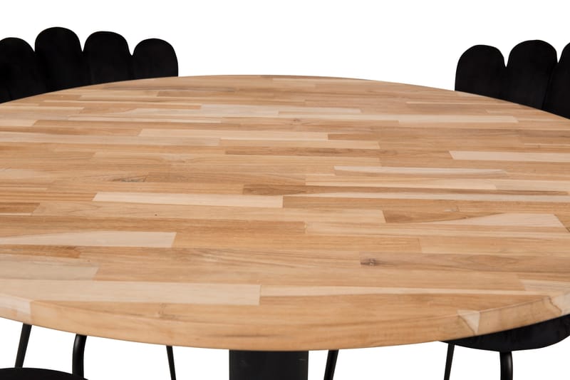 Ezra Matgrupp med 4 Limhamn Matstolar Svart - Furniture Fashion - Möbler - Bord & matgrupper - Matgrupper