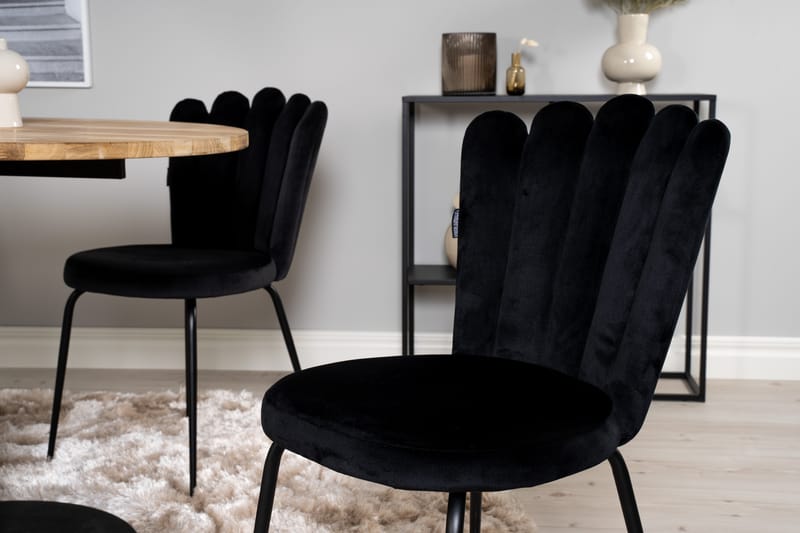 Ezra Matgrupp med 4 Limhamn Matstolar Svart - Furniture Fashion - Möbler - Bord & matgrupper - Matgrupper