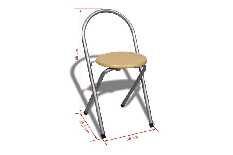 Fällbart frukost bar set med 2 stolar - Brun - Matgrupper