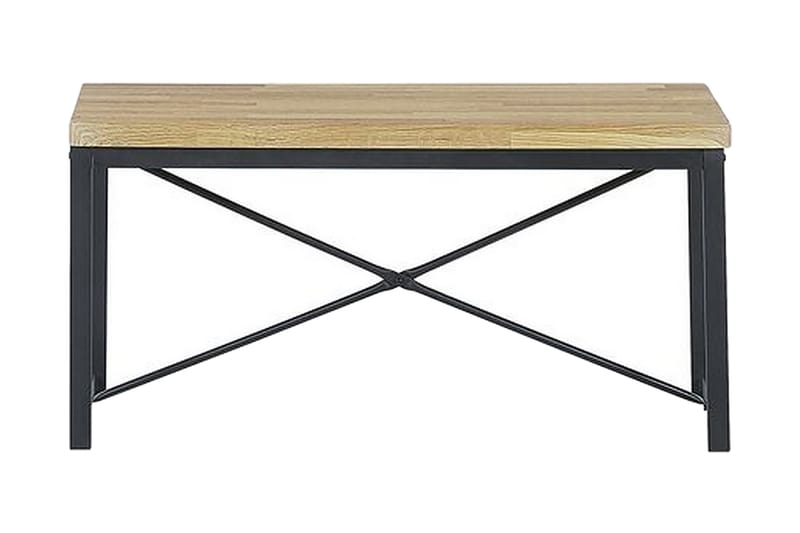 Flixton Matgrupp 110 cm Inkl 2 stolar + Bänk - Ljusbrun/Svart - Matgrupper