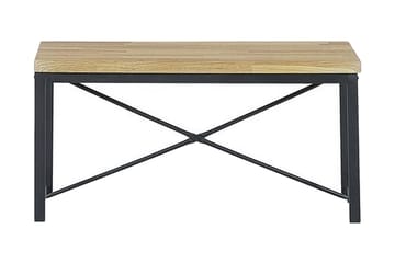 Flixton Matgrupp 110 cm Inkl 2 stolar + Bänk - Ljusbrun/Svart - Möbler - Bord & matgrupper - Matgrupper
