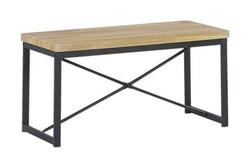Flixton Matgrupp 110 cm Inkl 2 stolar + Bänk - Ljusbrun/Svart - Möbler - Bord & matgrupper - Matgrupper