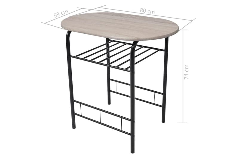 Frukostbar med stolar MDF - Svart - Möbler - Bord & matgrupper - Matgrupper