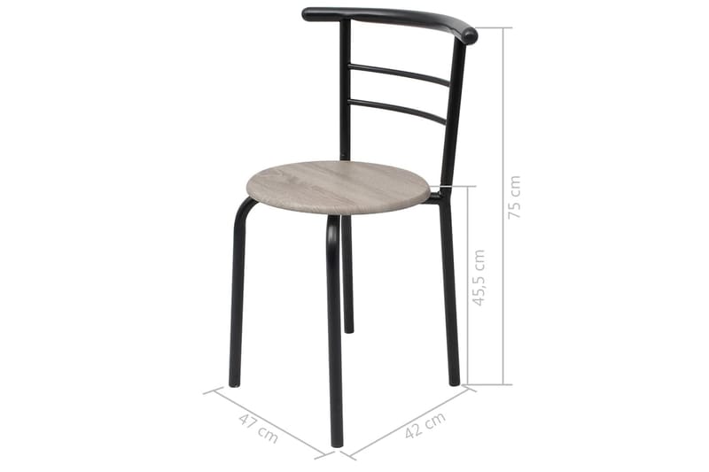 Frukostbar med stolar MDF - Svart - Möbler - Bord & matgrupper - Matgrupper