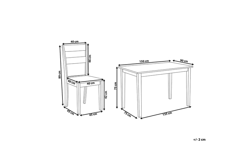 Georgia Matgrupp 90 cm - Svart - Möbler - Bord & matgrupper - Matgrupper