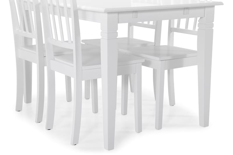 Hartford Matbord med 4 st Hudson stolar - Vit - Matgrupper