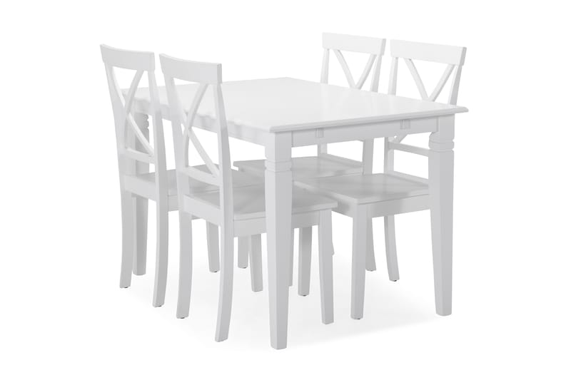 Hartford Matbord med 4 st Mirimar stolar - Vit - Matgrupper