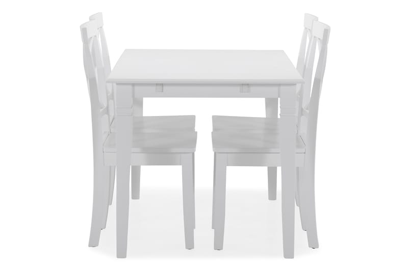Hartford Matbord med 4 st Mirimar stolar - Vit - Matgrupper