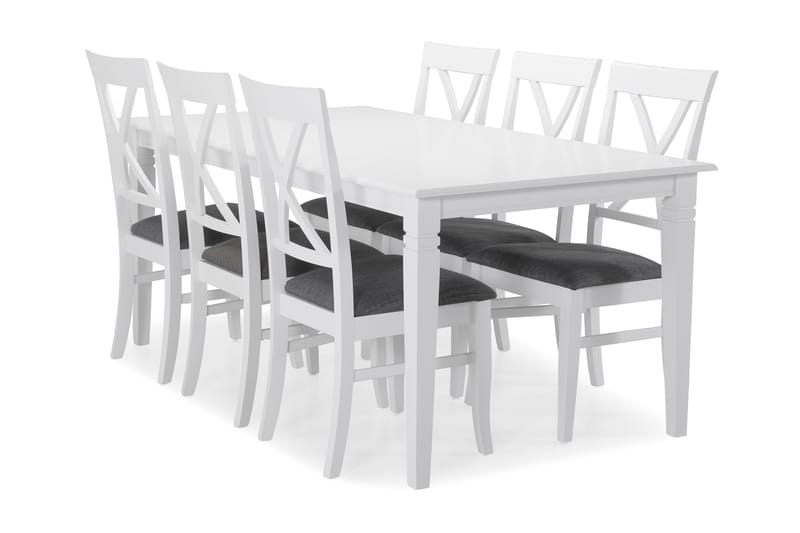 Hartford Matbord med 6 st Hartford stolar - Vit - Matgrupper