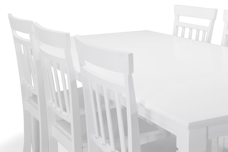 Hartford Matbord med 6 st Hudson stolar - Vit - Matgrupper