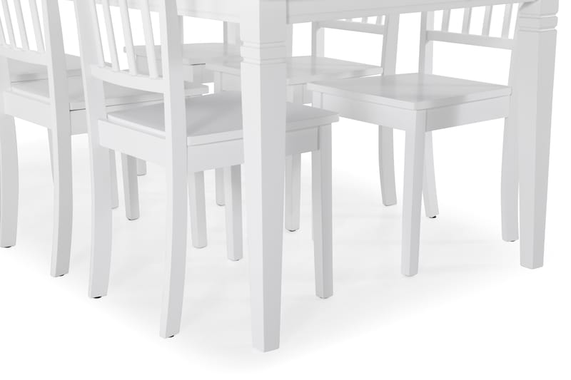 Hartford Matbord med 6 st Hudson stolar - Vit - Matgrupper