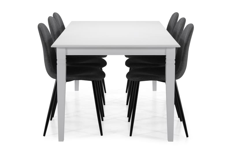 Hartford Matbord med 6 st Nibe stolar - Grå/Svart - Matgrupper