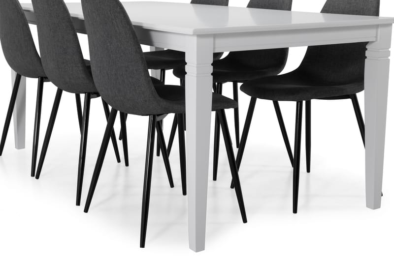 Hartford Matbord med 6 st Nibe stolar - Grå/Svart - Matgrupper