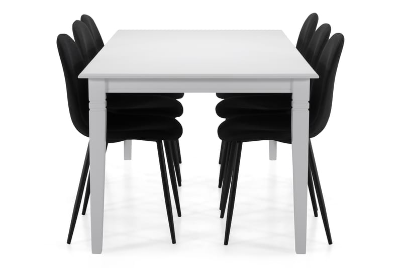 Hartford Matbord med 6 st Nibe stolar - Svart - Matgrupper