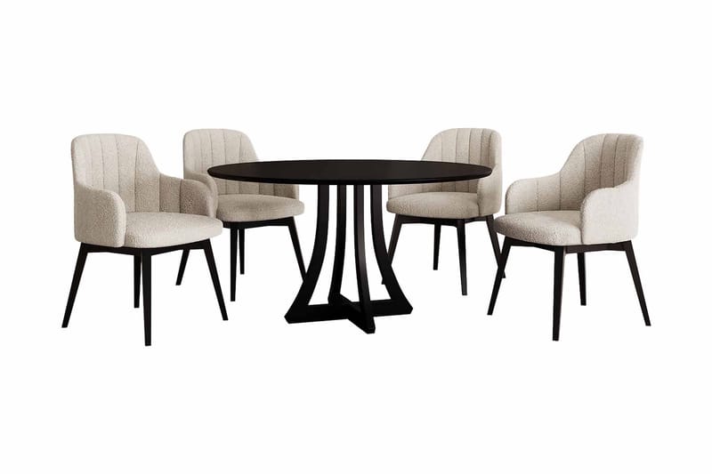 Hollan Matgrupp Rund Beige|Vit|Svart, undefined