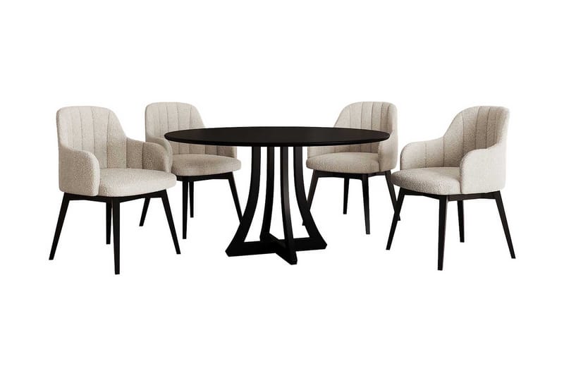 Hollan Matgrupp Rund Beige|Vit|Svart, undefined