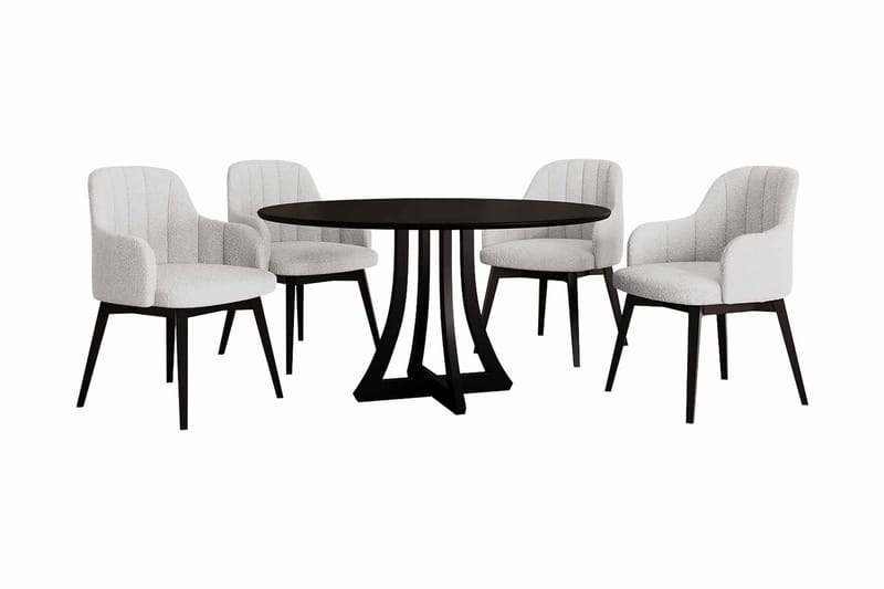 Hollan Matgrupp Rund Vit|Svart, undefined