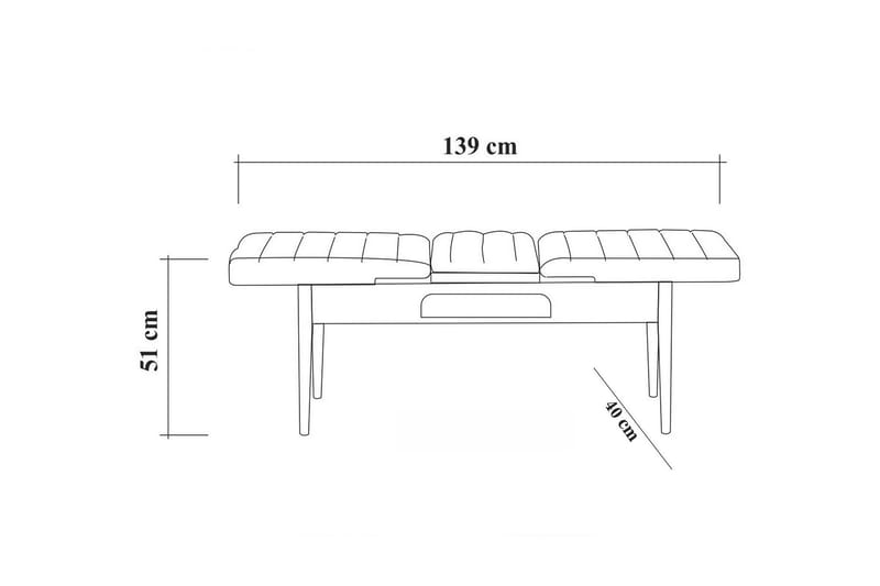 Idehult Matgrupp 4 delar 75 cm - Trä/natur/Antracit - Matgrupper