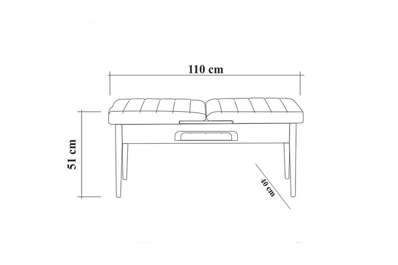 Idehult Matgrupp 4 delar 75 cm - Trä/natur/Antracit - Matgrupper