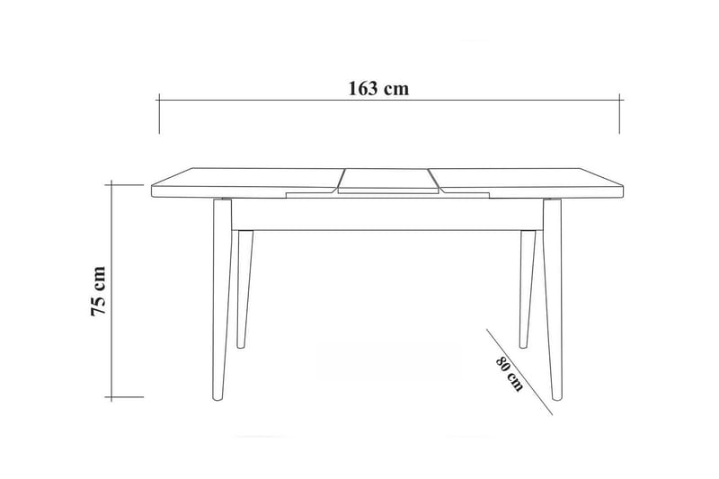 Idehult Matgrupp 4 delar 75 cm - Trä/natur/Antracit - Möbler - Bord & matgrupper - Matgrupper
