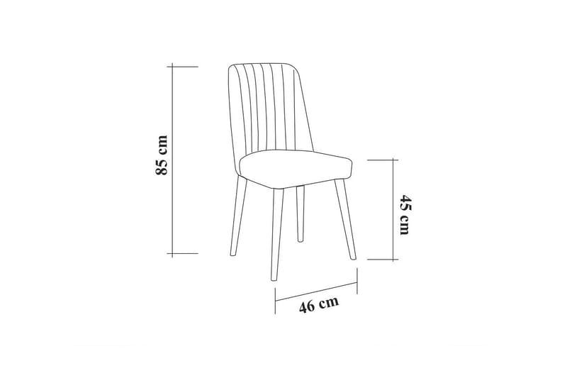 Idehult Matgrupp 4 delar 75 cm - Valnöt/Antracit - Möbler - Bord & matgrupper - Matgrupper